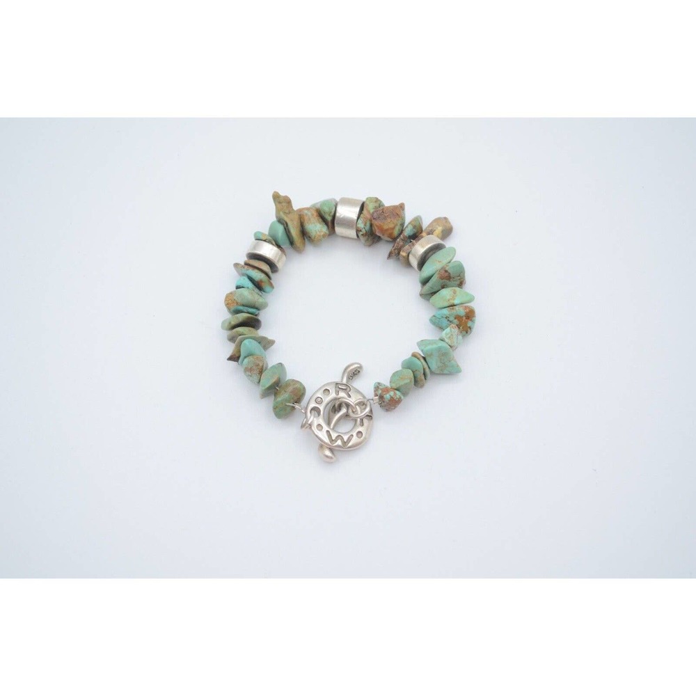 RLM Studios Turquoise Bracelet 0.925 Stamped Silver
